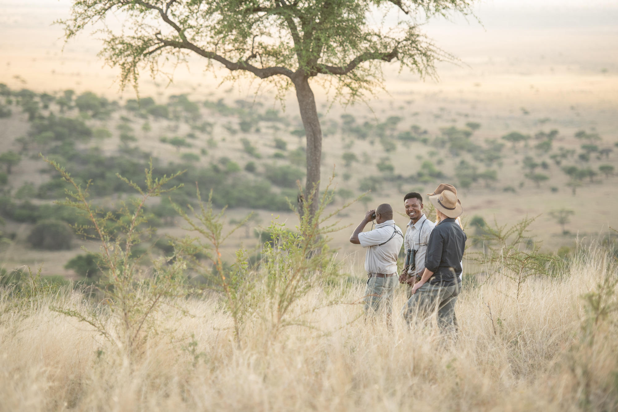 Guided walking safari landscape