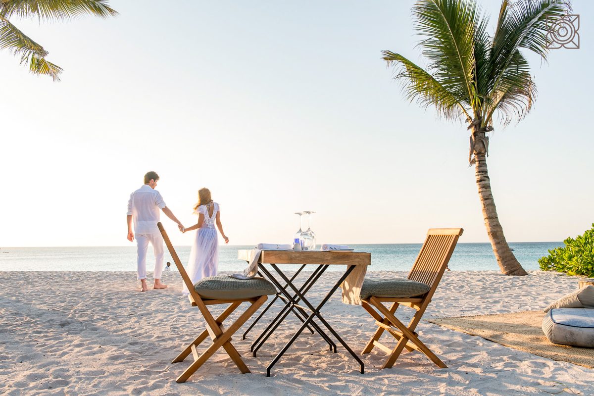 Private dinner setting in Zanzibar