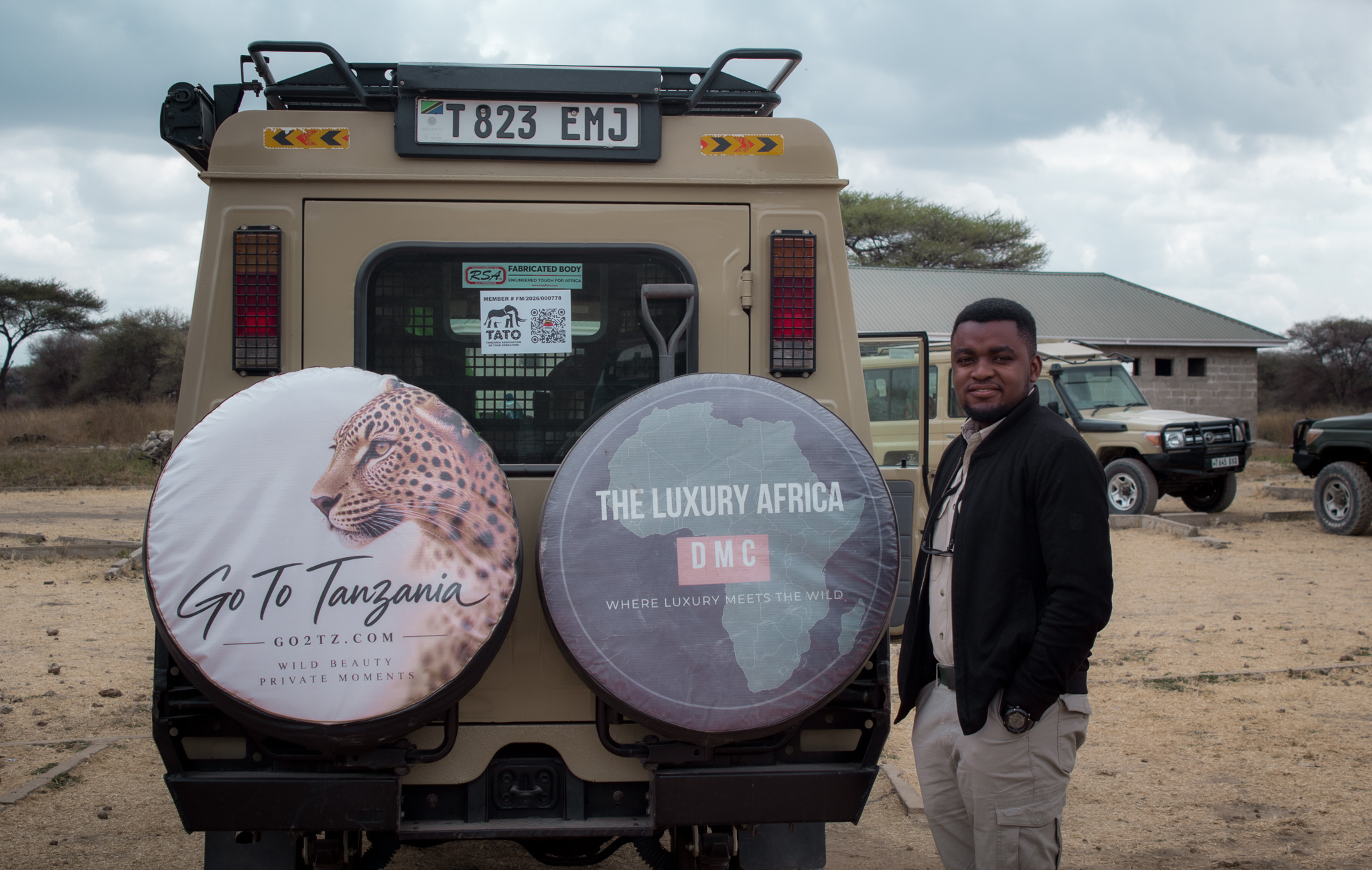 The Luxury Africa DMC team vehicles in Tanzania
