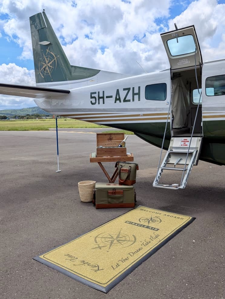 Aerial routes over Northern Tanzania