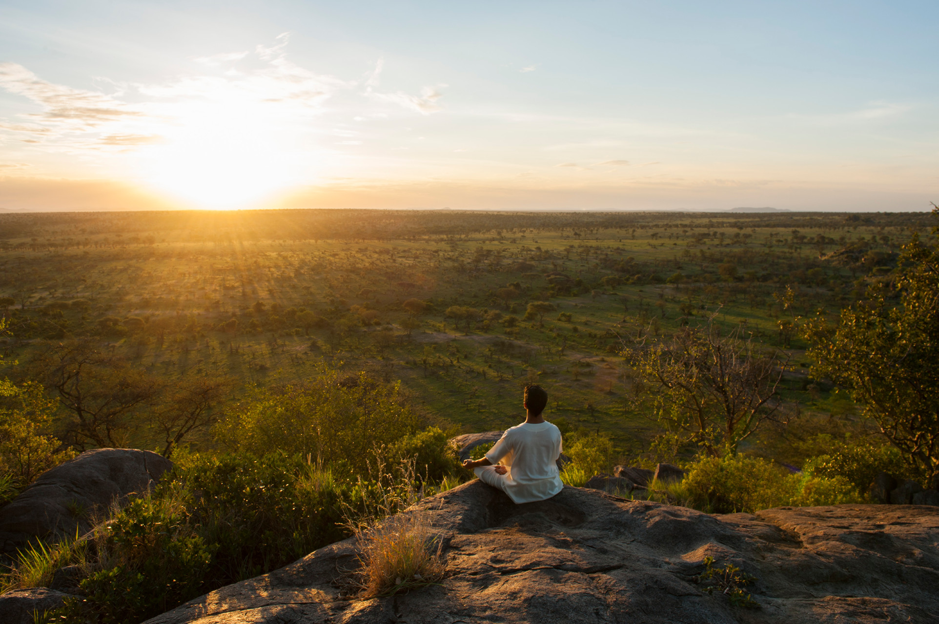 Morning yoga at Four Seasons Safari Lodge Serengeti