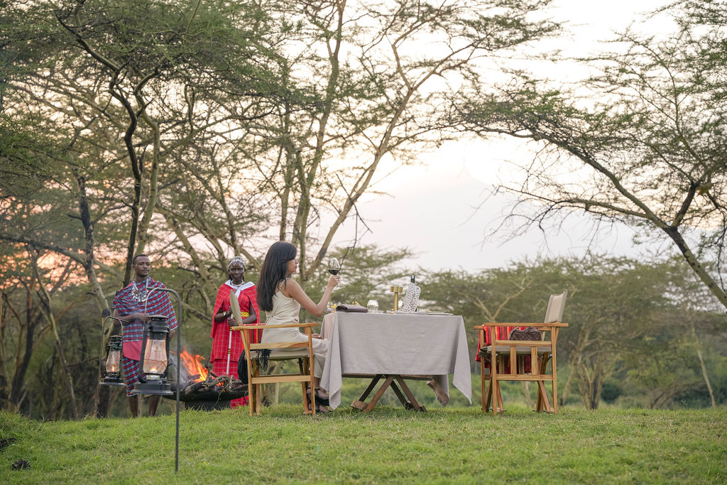 Private bush dinner arranged at Giraffe Manor Tanzania