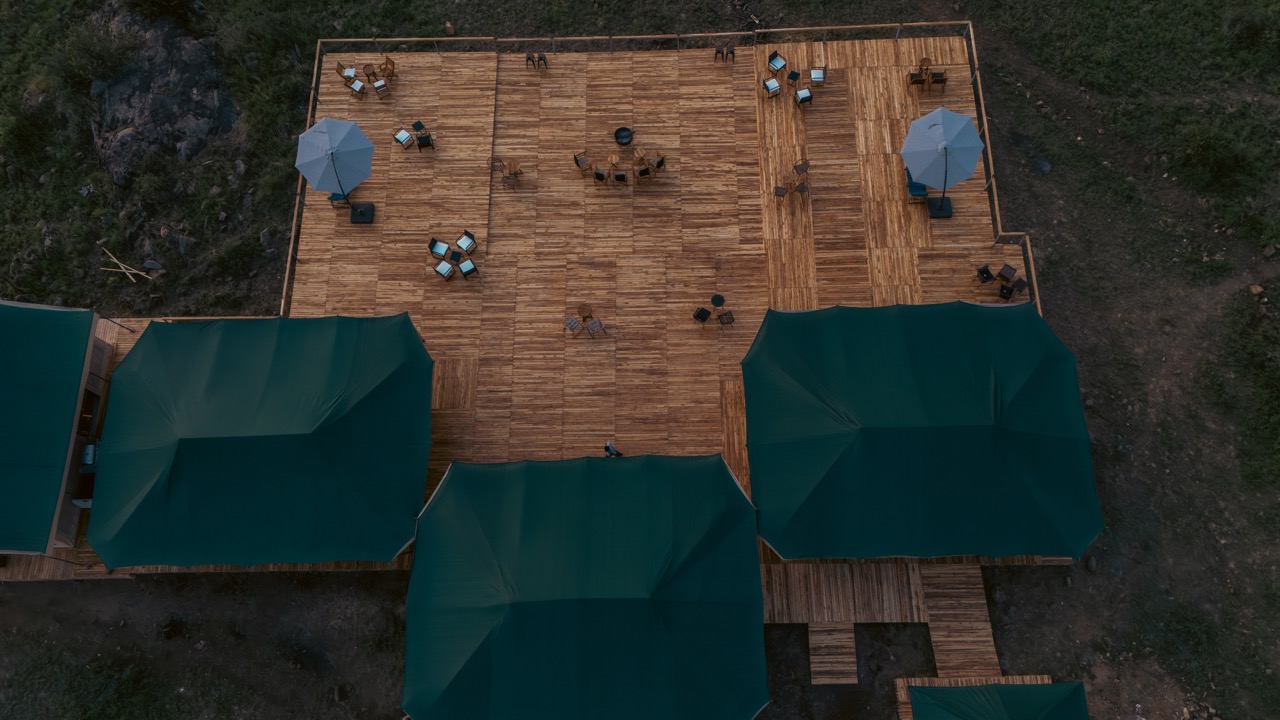Camp front area at Jackals' Lair in central Serengeti