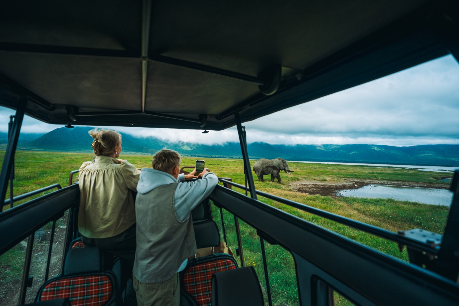Ngorongoro Crater landscape in Tanzania