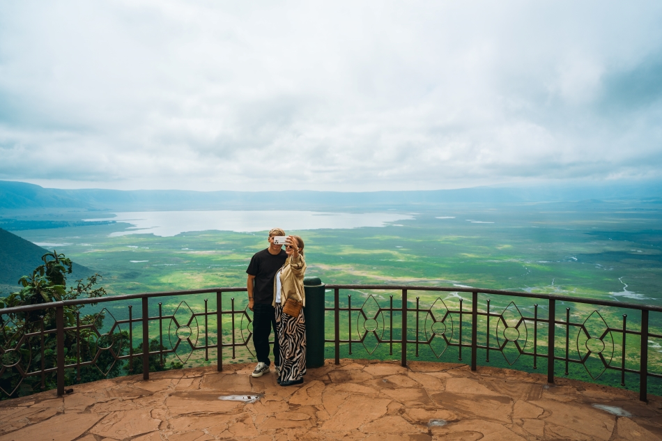 Ngorongoro view on the 12 Days Tanzania Safari and Zanzibar journey