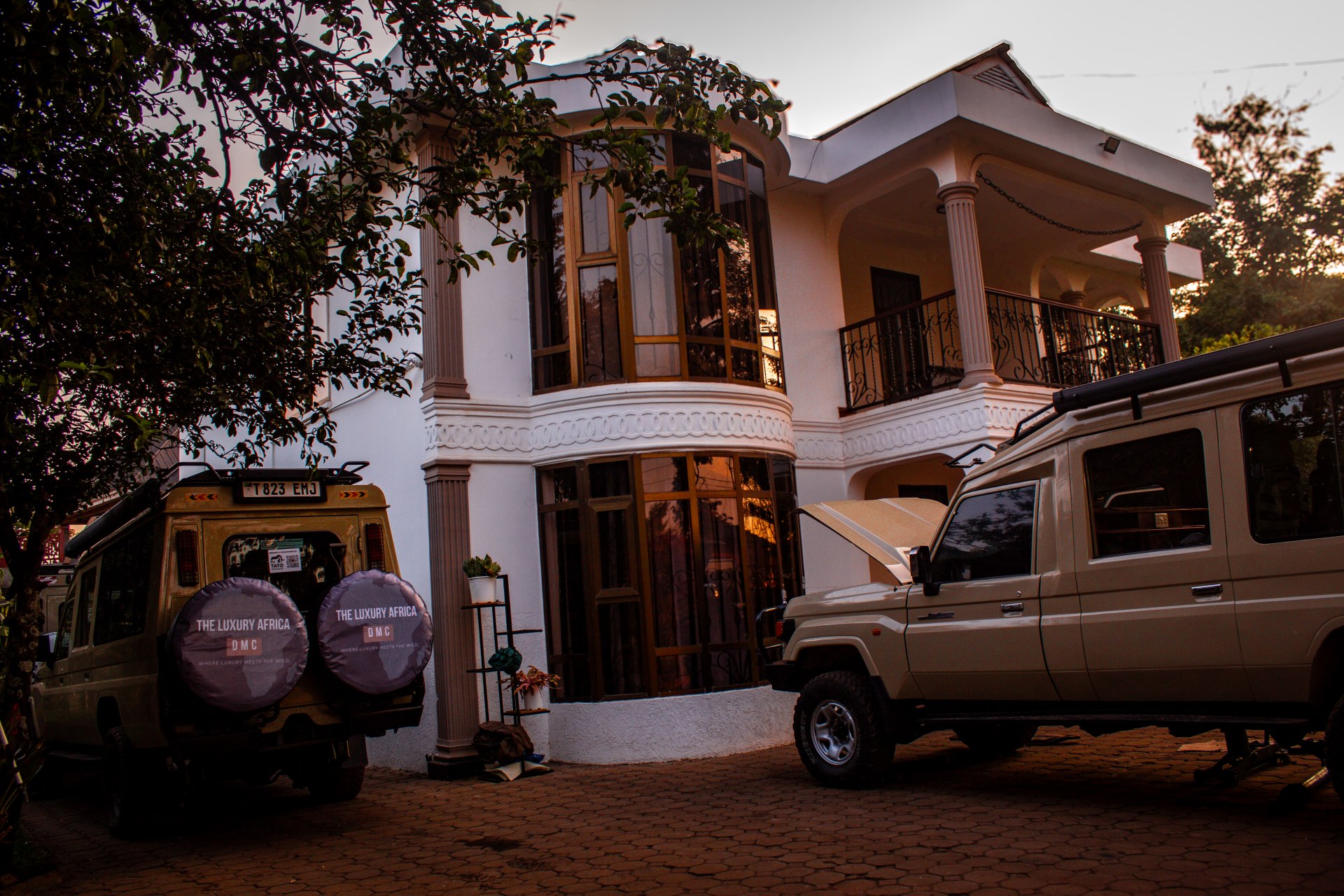 The Luxury Africa DMC vehicles outside its Arusha office