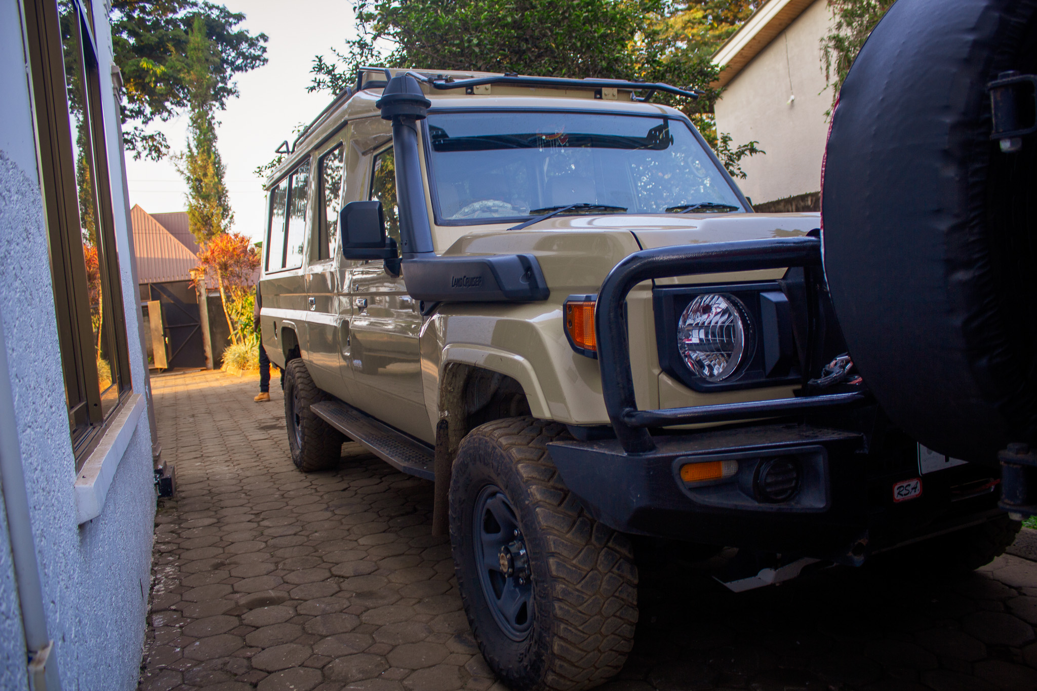 Luxury Africa DMC private safari vehicle ready for departure