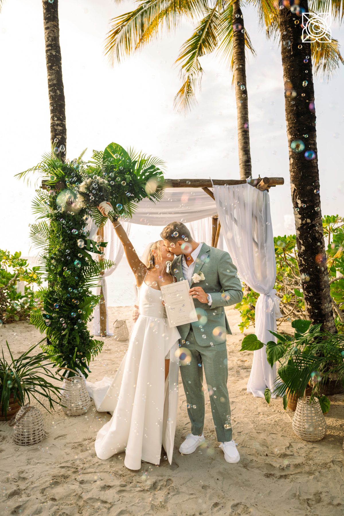 Elegant wedding setting in Zanzibar