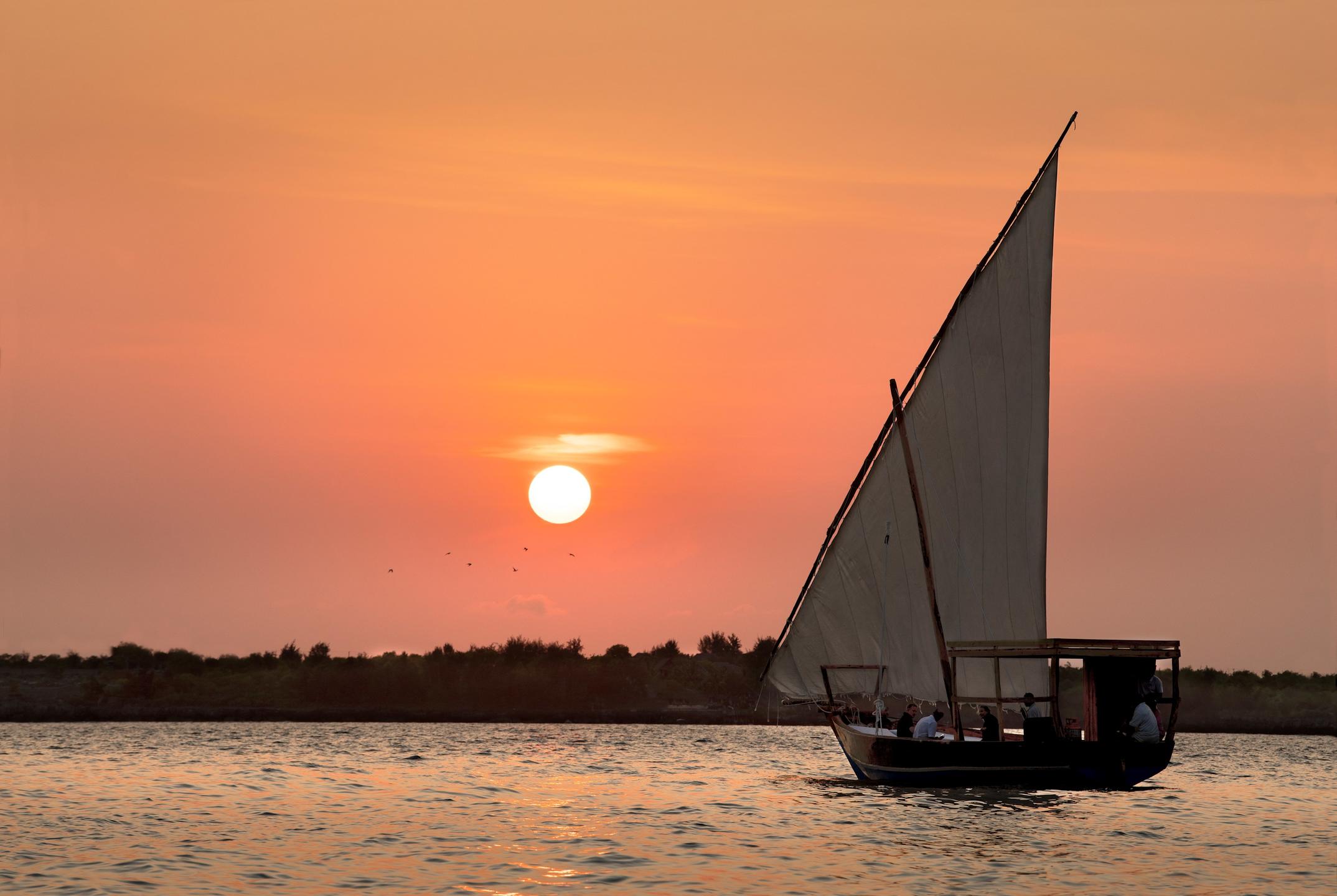Sunset near Mnemba and Zanzibar