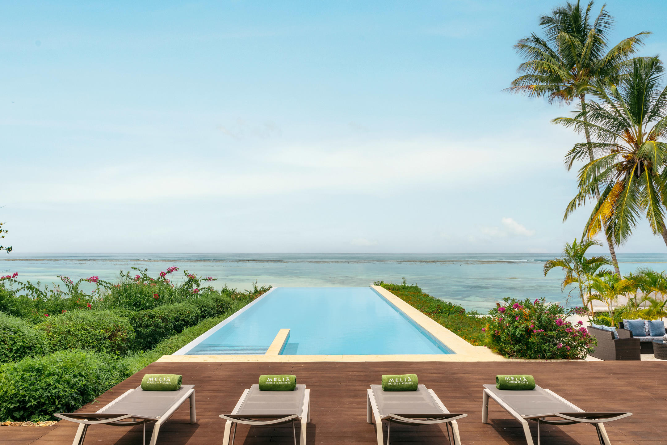 Aerial view of a Zanzibar island resort